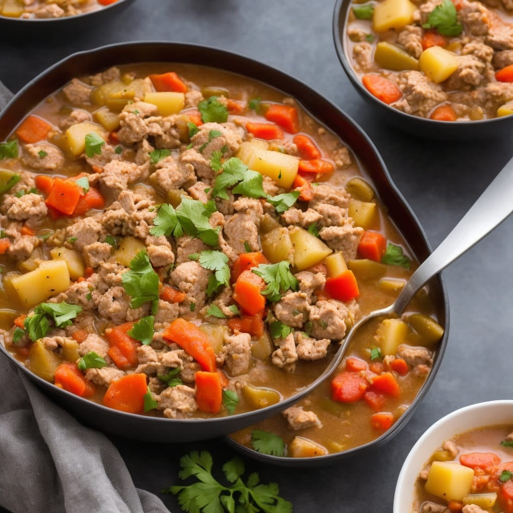 Ground Turkey Root Vegetable Stew