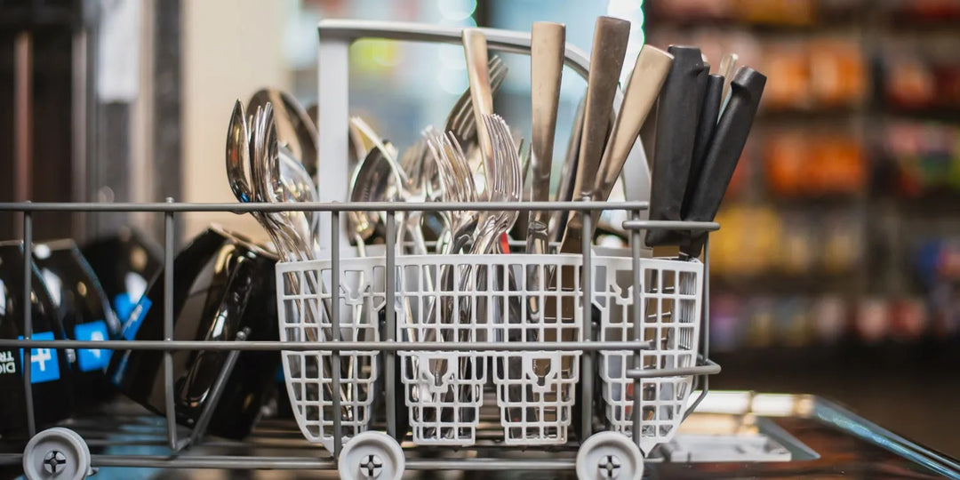 Do Utensils in the dishwasher go up or down?