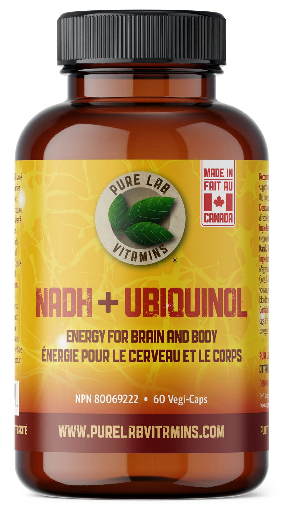 PURE LAB VITAMINS NADH+Ubiquinol (60 veg caps)
