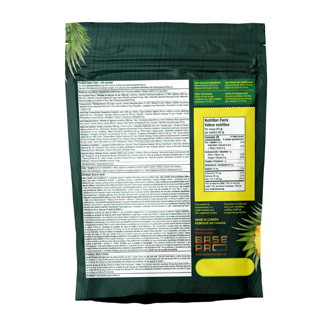 BASE PRO NUTRITION Pro Greens (Pineapple - 300 gr)