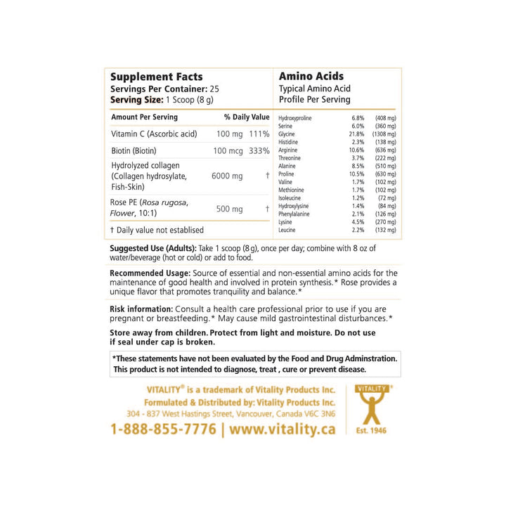 VITALITY Marine Collagen + Rose