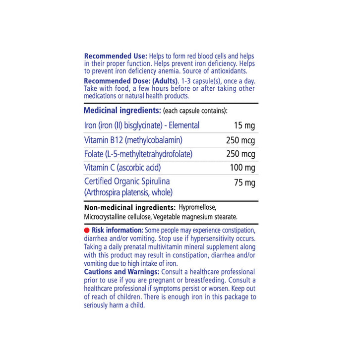 VITALITY Daily Iron + Organic Spirulina